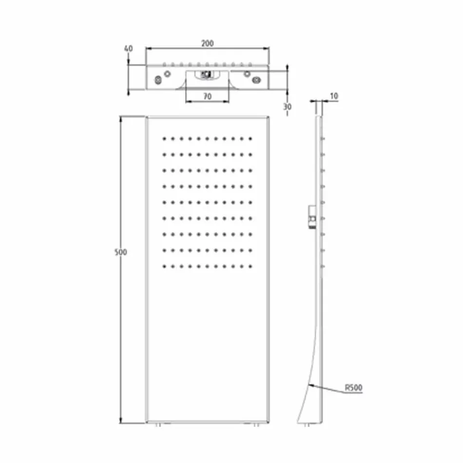 Stainless Steel Shower Head with Rain Jet Made in Italy - Fiordo Viadurini