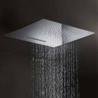 Square Stainless Steel Shower Head with Double Jet Made in Italy - Nello Viadurini
