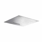 Square Stainless Steel Shower Head with Double Jet Made in Italy - Nello Viadurini