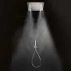 Square Stainless Steel Shower Head with Nebulizers Made in Italy - Selmo Viadurini