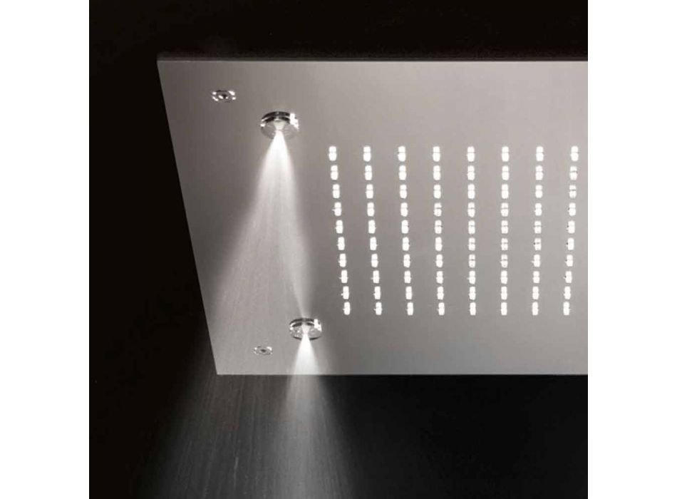 Square Stainless Steel Shower Head with Nebulizers Made in Italy - Selmo Viadurini