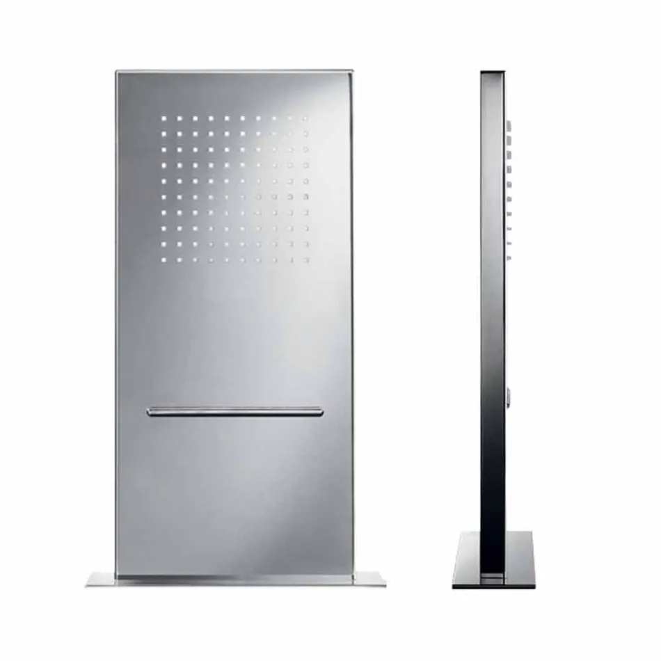 Rectangular Stainless Steel Wall Shower Head Made in Italy - Anito Viadurini