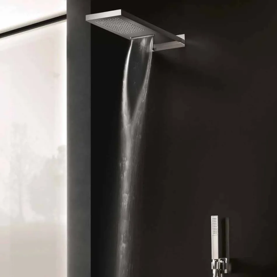Rectangular Stainless Steel Wall Shower Head Made in Italy - Anito Viadurini