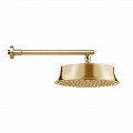 Round Wall Shower Head in Brass Classic Style Made in Italy - Betto