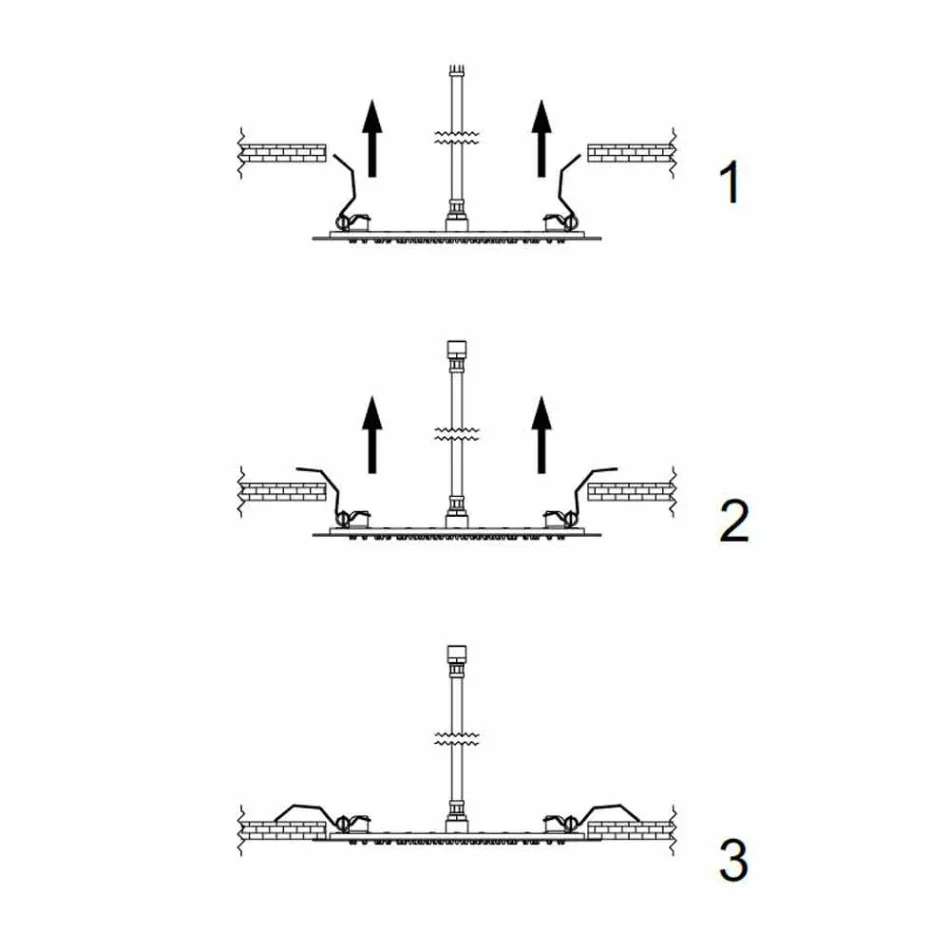 Round Ceiling Shower Head in Modern Steel Made in Italy - Damian Viadurini