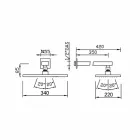 Steel Single Jet Shower Head with Brass Shower Arm Made in Italy - Dardo Viadurini