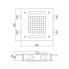 Stainless Steel Single Jet Shower Head with LED Chromotherapy Made in Italy - Sauron Viadurini