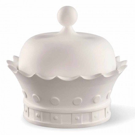 Handmade Ceramic Ornament in the Shape of a Crown Made in Italy - Kingo Viadurini