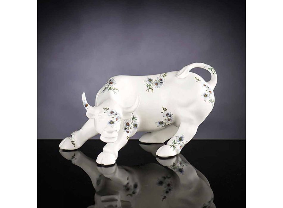 Handmade Ceramic Bull-Shaped Ornament Made in Italy - Bulino Viadurini