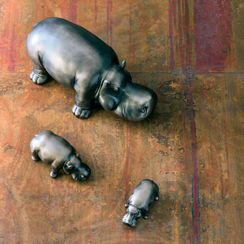 Hippo Shaped Ceramic Ornaments, Made in Italy - Savage Viadurini