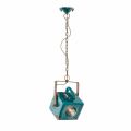 Vintage design suspension lamp in ceramic and iron Allie