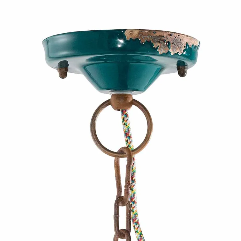 Suspension design spotlight in vintage ceramic and iron Allie Viadurini