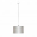 Modern design white polypropylene pendant lamp Debby, 30 cm diam