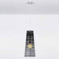 Modern design pendant lamp Shana, wih see-through shade 25 cm diam