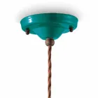 colored ceramic suspension and antique brass Maya Ferroluce Viadurini