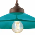 colored ceramic suspension and antique brass Maya Ferroluce Viadurini