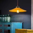colored ceramic suspension and antique brass Maya Ferroluce Viadurini