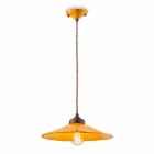 colored ceramic suspension and antique brass Maya Ferroluce Viadurini