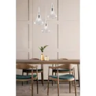 Iron Pendant Lamp with Pyrex Glass Made in Italy for Interior Decorating - Corinto Viadurini