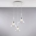 Iron Pendant Lamp with Pyrex Glass Made in Italy - Corinto
