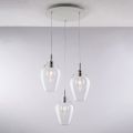 Iron Pendant Lamp with Pyrex Glass Made in Italy - Sparta