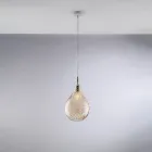 Iron Pendant Lamp with Pyrex Glass Made in Italy for Interior Decorating - Amazonia Viadurini