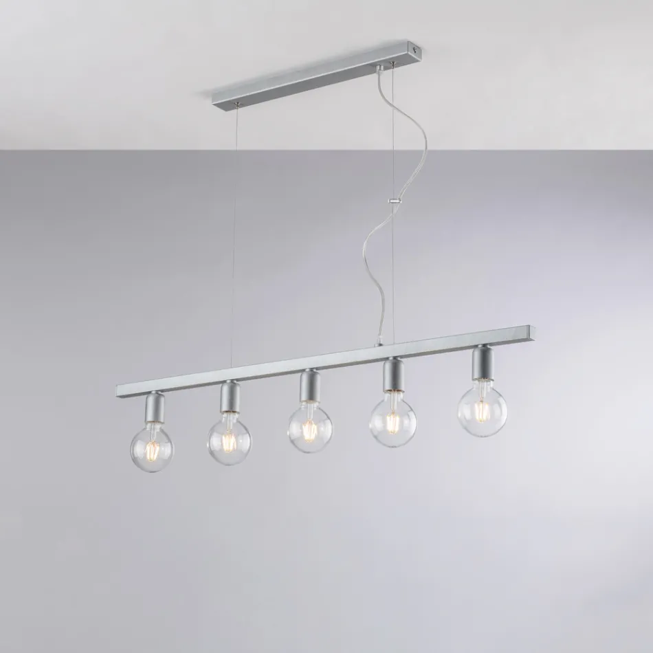 Lacquered Iron Pendant Lamp Made in Italy for Interior Decor - Verona Viadurini