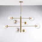 Made in Italy Iron Pendant Lamp for Interior Decorating - Creta Viadurini