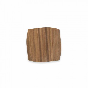 Modern Square Wooden Coaster Made in Italy - Abraham