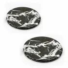 Modern coasters in Colored Marble Made in Italy, 2 Pieces - Nessa Viadurini