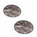 Modern coasters in Colored Marble Made in Italy, 2 Pieces - Nessa