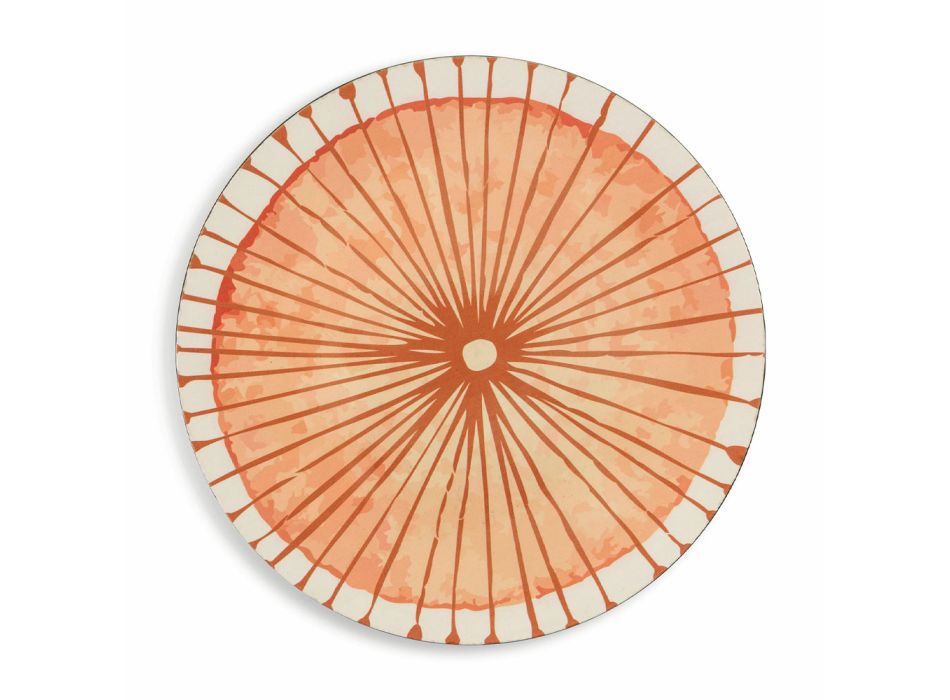 Round and Colored Plastic Plates Marine Style 12 Pieces - Backdrop Viadurini