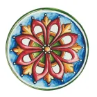 Round Plates in Colored Plastic with Majolica 12 Pieces - Maia Viadurini
