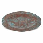 Hand Tinned Green or Brown Copper Placemat 31 cm 6 Pieces - Rocho Viadurini