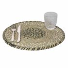 Round Placeholder in Straw Various Finishes 12 Pieces - Folk Viadurini
