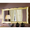 Handmade wall mirror in gold / silver wood, made in Italy, Luigi