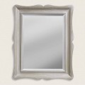 Modern design ayous wood wall mirror, produced in Italy, Angelo