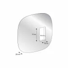 Wall Mirror with Led Light and Pink Compartment Minimal Design Living Room - Matrix Viadurini
