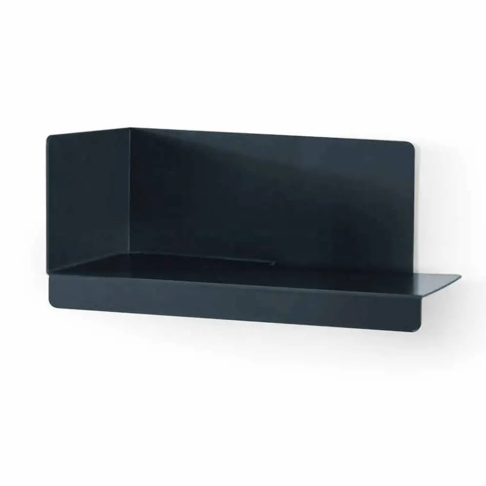 Wall Mirror and 3 Colored Metal Shelves on the Right or Left - Noelle Viadurini