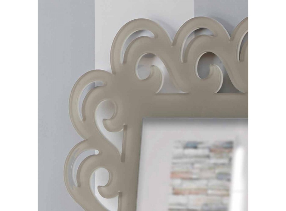 Modern Design Rectangular Wall Mirror in Tortora Plexiglass - Selly Viadurini