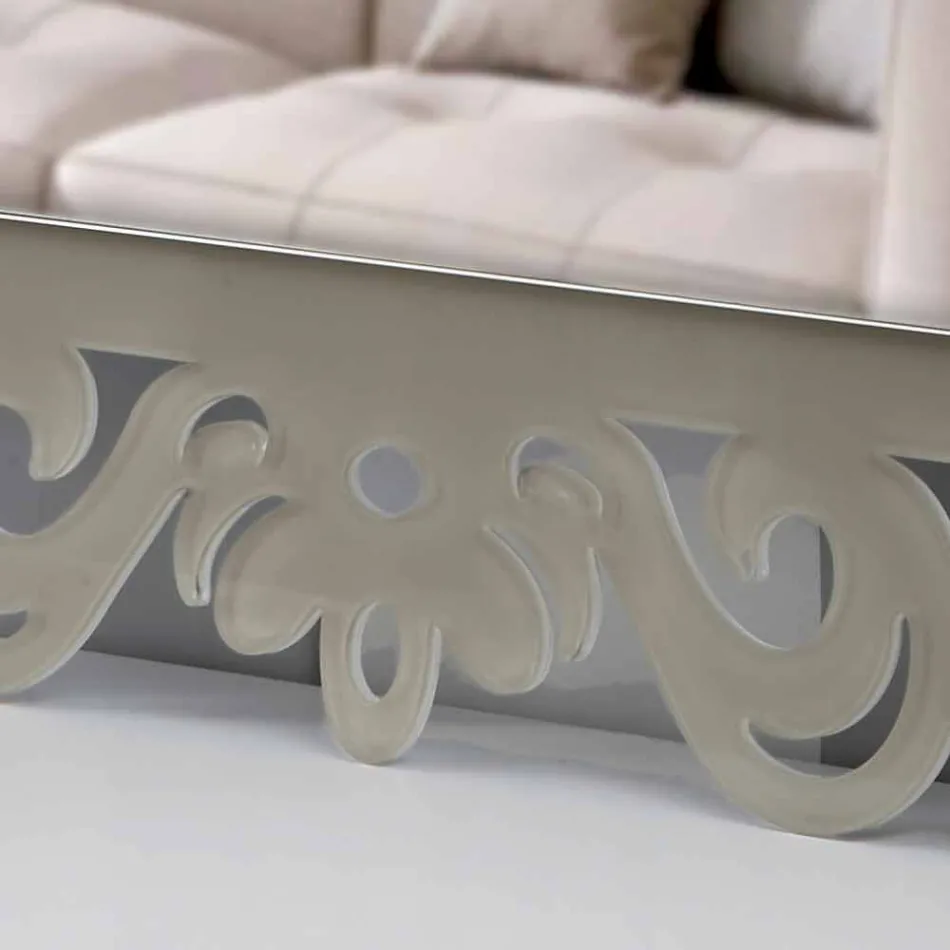 Modern Design Rectangular Wall Mirror in Tortora Plexiglass - Selly Viadurini