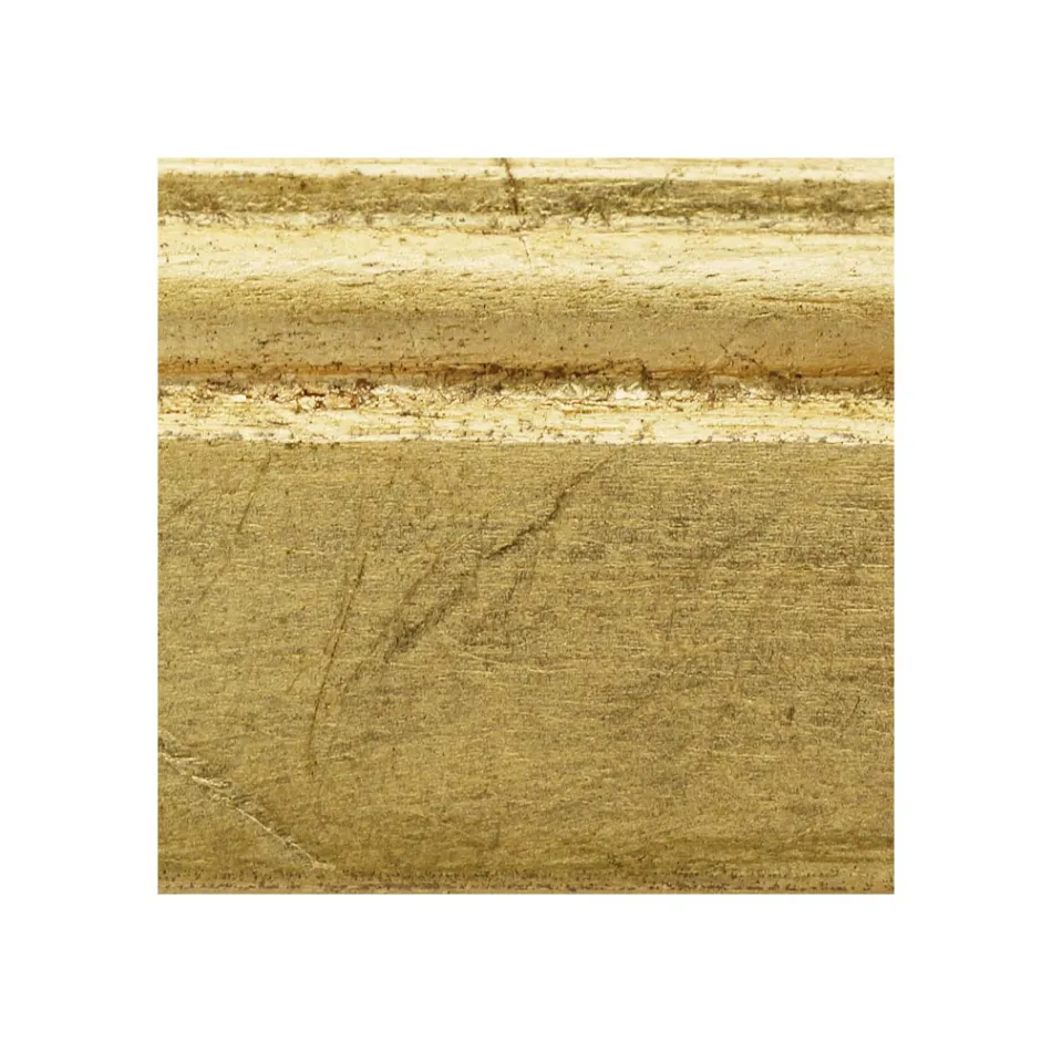 Mirror with Ground Mirror and Gold Leaf Frame Made in Italy - Tane Viadurini