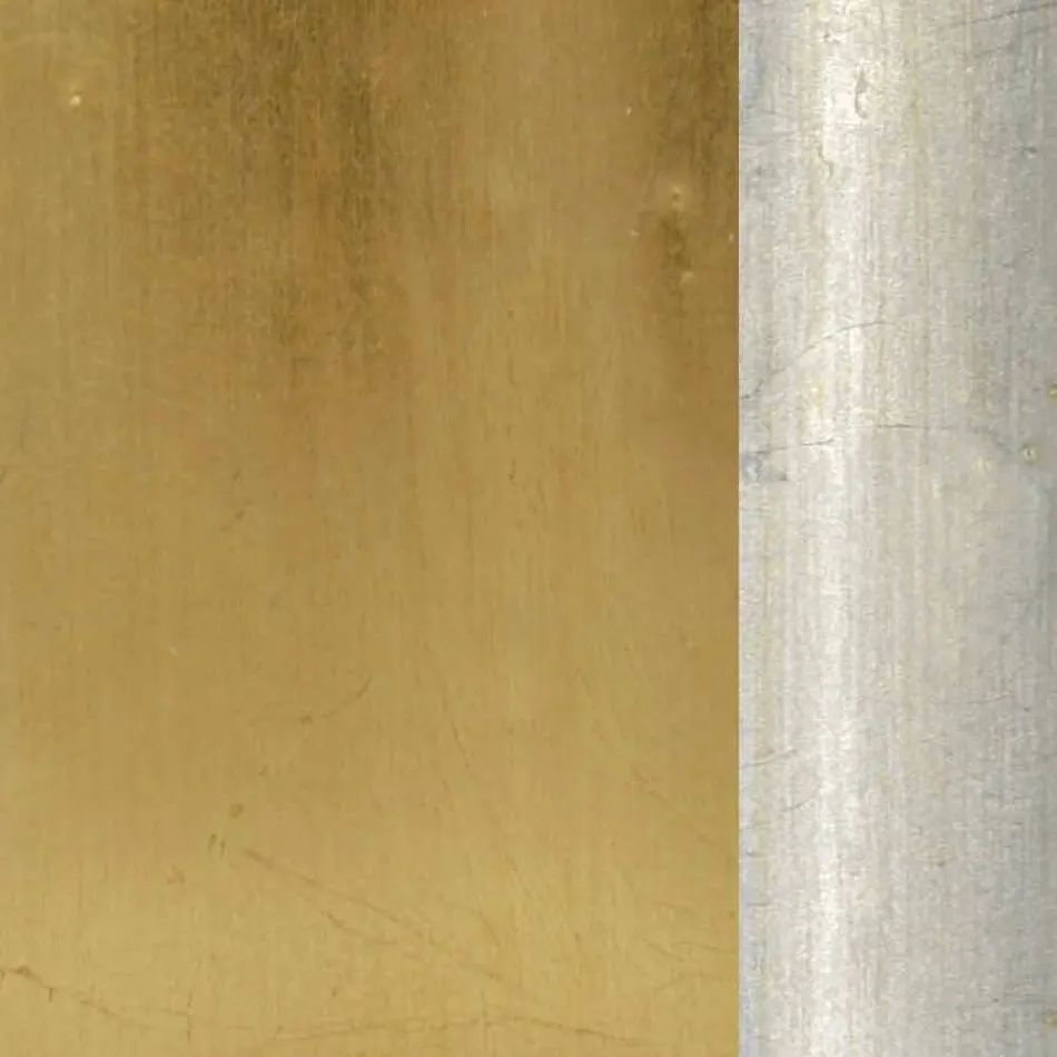 Silver, ivory and gold wood wall mirror made in Italy Vittorio Viadurini