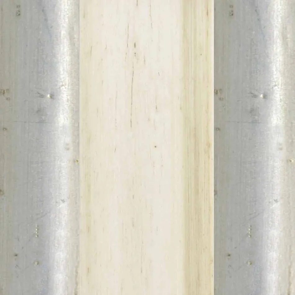 Silver, ivory and gold wood wall mirror made in Italy Vittorio Viadurini