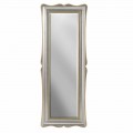 Silver, ivory and gold wood wall mirror, made in Italy, Vittorio