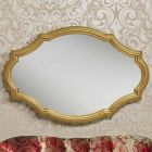 Modern silver or gold wall mirror in wood made in Italy Davide Viadurini