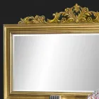 Handmade wall mirror made of wood and resin frieze in Italy Matteo Viadurini