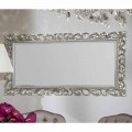 Modern wall mirror handmade of wood, produced in Italy, Mattia