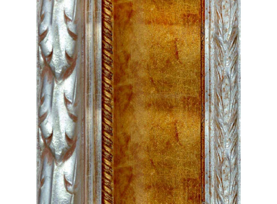 Umbrian modern wall mirror rectangular wood lines made Italy Viadurini