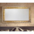 Rectangular wall mirror with modern lines, made in Italy, Umberto
